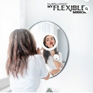 NU Brilliance My Flexible Mirror 5X Magnification Makeup Mirror with LED Light